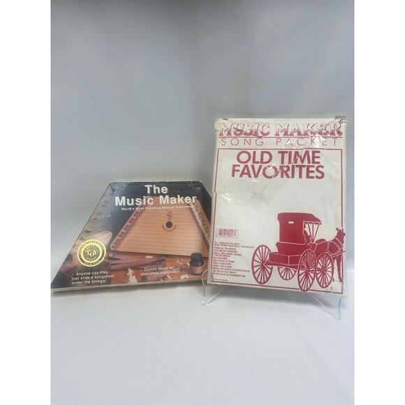 Vintage The Music Maker Nepnenoyka Lap Harp Zither Instrument with Booklet - Picture 10 of 11